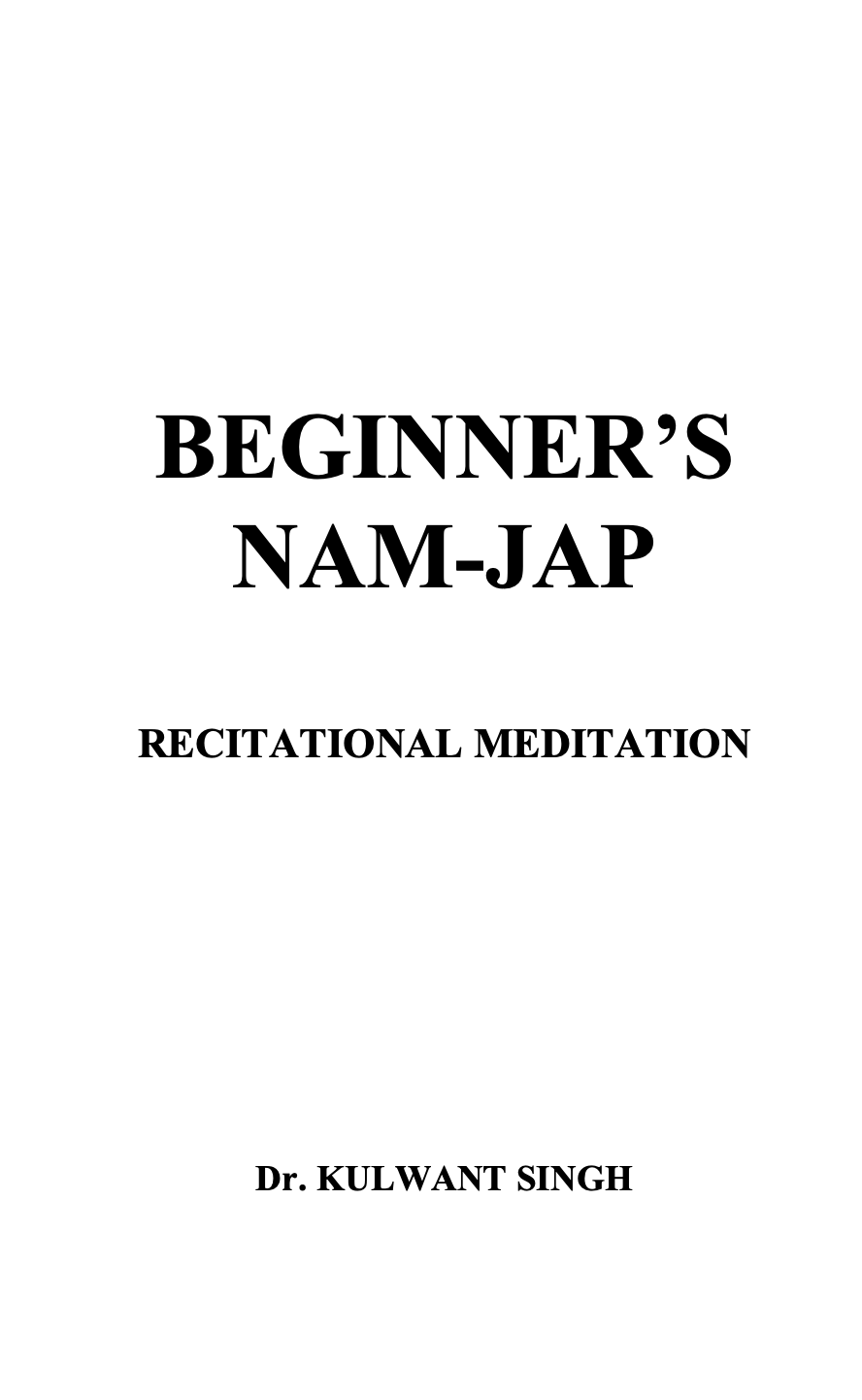 Beginners Naam Jap